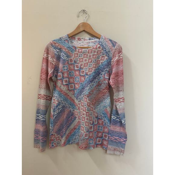 Sundance Whimsy Rose Thermal Baby Waffle
Crew Geometric Print Shirt Size Medium - Picture 1 of 4